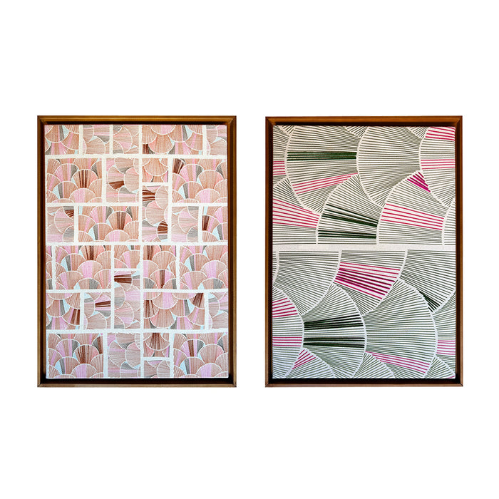 Quadro | Dupla "Alinhamento" | Dupla | Print | Tamanho Médio (45x33cm) | Moldura de Madeira Modelo Canaleta
