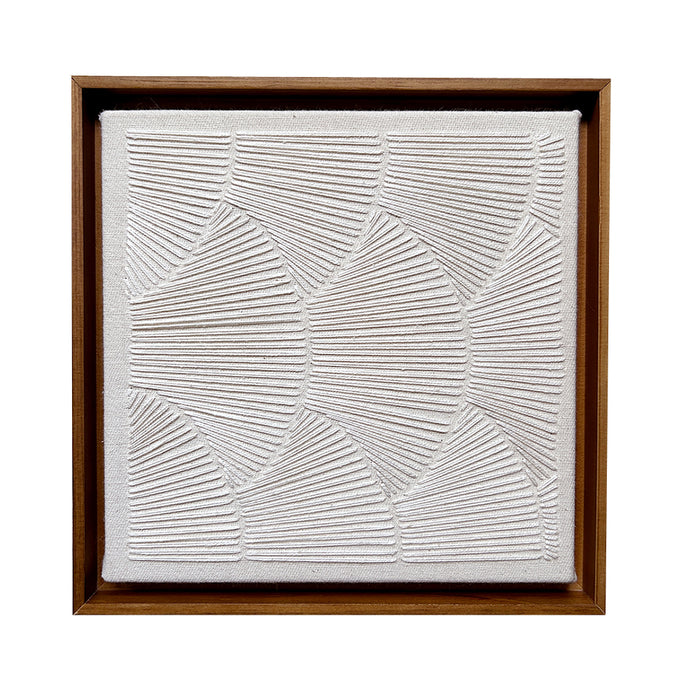 Quadro | "Off White" | Tamanho Pequeno (22x22cm) | Moldura de Madeira Modelo Canaleta