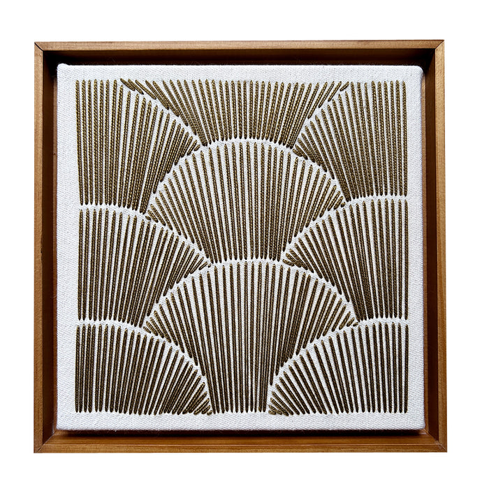 Quadro | "Verde" | Tamanho Pequeno (22x22cm) | Moldura de Madeira Modelo Canaleta