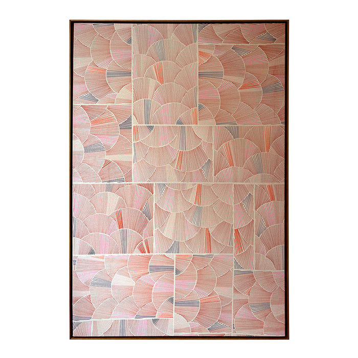 Quadro | "Cosmos" | Print com Bordado | Tamanho Grande (123x83cm) | Moldura de Madeira Modelo Canaleta