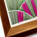 Quadro contemporâneo – Arte bordada, verde e magenta, trabalho manual para arquitetos