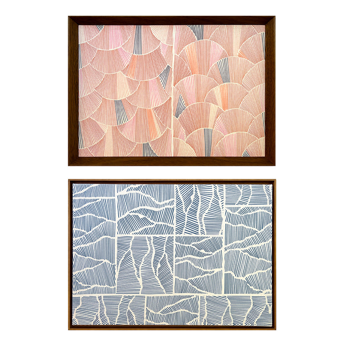 Quadro | Dupla "Expansão" | Dupla | Print | Tamanho Grande (63x45cm) | Moldura de Madeira Modelo Canaleta e Chanfrada
