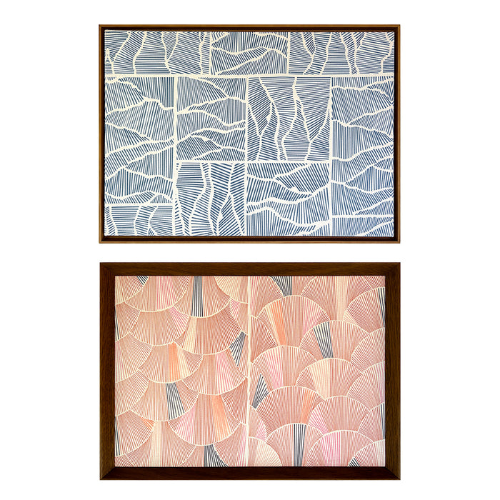 Quadro | Dupla "Expansão" | Dupla | Print | Tamanho Grande (63x45cm) | Moldura de Madeira Modelo Canaleta e Chanfrada