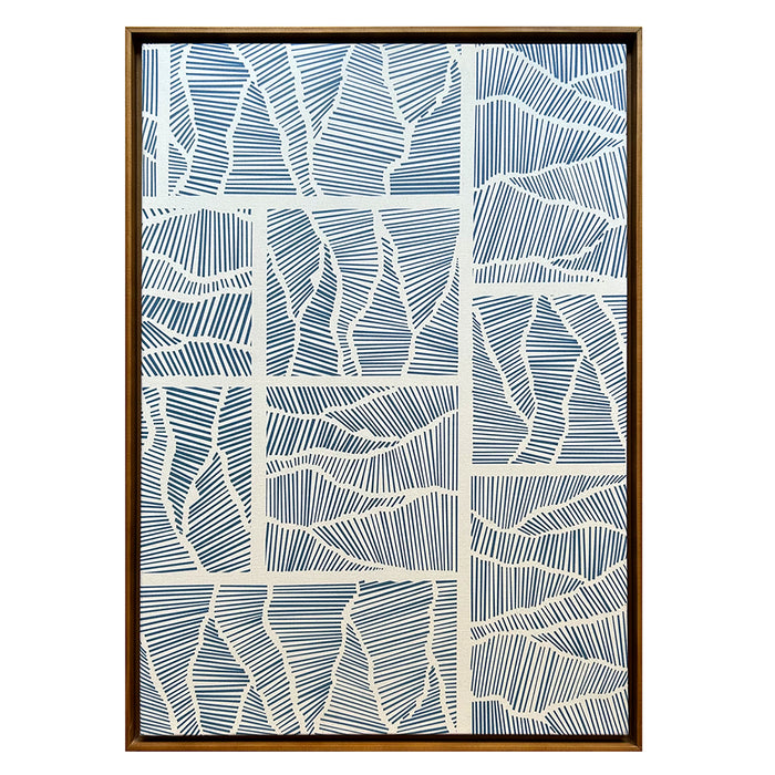 Garimpo | Quadro | "Azul" | Print | Tamanho Médio (44,5x62,5cm) | Moldura de Madeira Modelo Canaleta