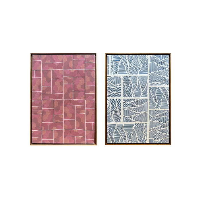Garimpo | Quadro | "Azul" | Print | Tamanho Médio (44,5x62,5cm) | Moldura de Madeira Modelo Canaleta