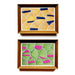 Quadro bordado dupla – Arte manual em tecido, ideal para decoração de interiores, arquitetos e presentes criativos