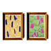 Quadro bordado dupla – Arte manual em tecido, ideal para decoração de interiores, arquitetos e presentes criativos
