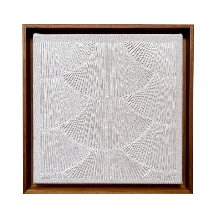 Quadro | "Off White" | Tamanho Pequeno (22x22cm) | Moldura de Madeira Modelo Canaleta