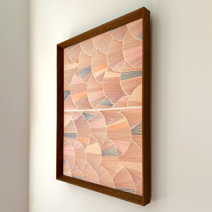 Quadro | Dupla "Expansão" | Dupla | Print | Tamanho Grande (63x45cm) | Moldura de Madeira Modelo Canaleta e Chanfrada