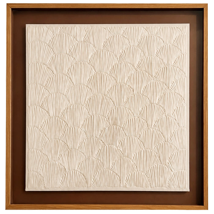 Origem Terra — Obra Única Bordada 73x73cm | Off White | Casa Amarilo