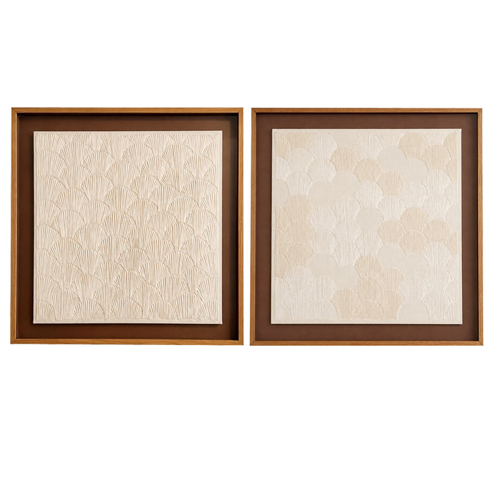Caminhos Abertos — Obra Única Bordada 73x73cm | Off White | Casa Amarilo
