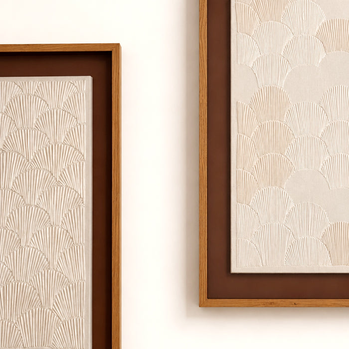 Caminhos Abertos — Obra Única Bordada 73x73cm | Off White | Casa Amarilo