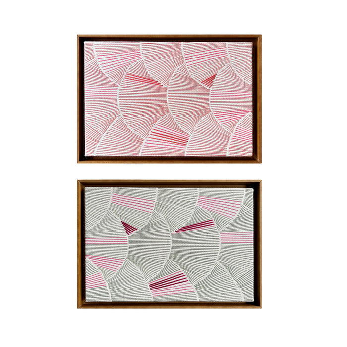 Rosa do Deserto — Garimpo | Quadro Print com Bordado 33x23cm | Casa Amarilo