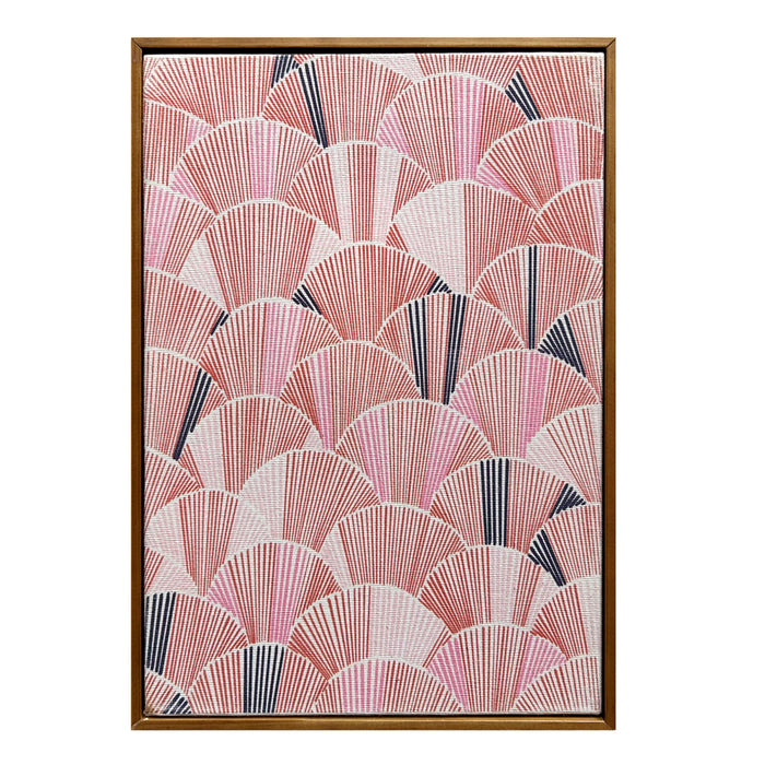 Rosa e Cores — Garimpo | Quadro Print com Bordado 32x22cm | Casa Amarilo
