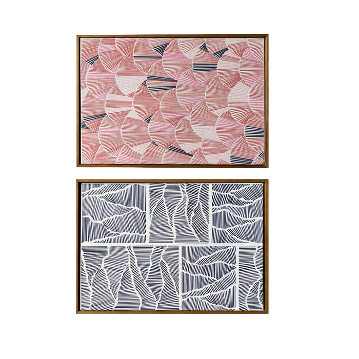 Azul Absoluto — Garimpo | Quadro Print com Bordado 32x22cm | Casa Amarilo