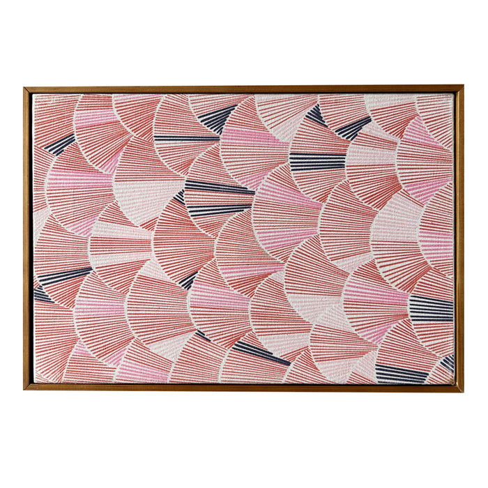 Rosa e Cores — Garimpo | Quadro Print com Bordado 32x22cm | Casa Amarilo
