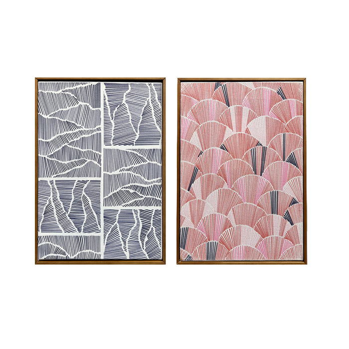 Azul Absoluto — Garimpo | Quadro Print com Bordado 32x22cm | Casa Amarilo