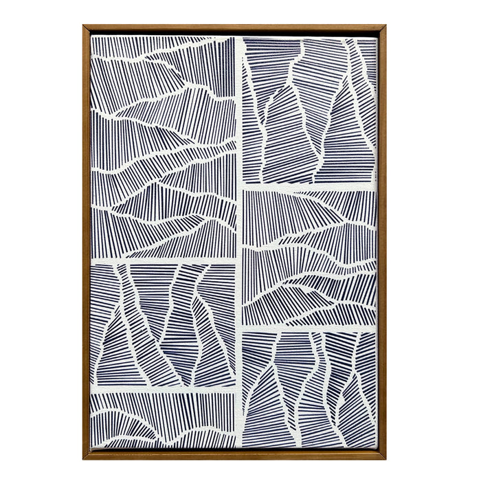 Azul Absoluto — Garimpo | Quadro Print com Bordado 32x22cm | Casa Amarilo