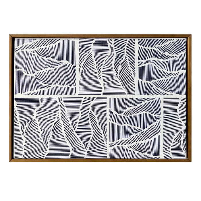 Azul Absoluto — Garimpo | Quadro Print com Bordado 32x22cm | Casa Amarilo