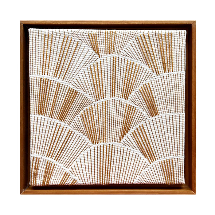 Garimpo | Quadro | "Amarelo Dourado" | Print | Tamanho Pequeno (22x22cm) | Moldura de Madeira Modelo Canaleta