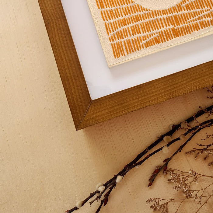 Quadro Bordado Sol - Ideal para presente criativo e decoração solar